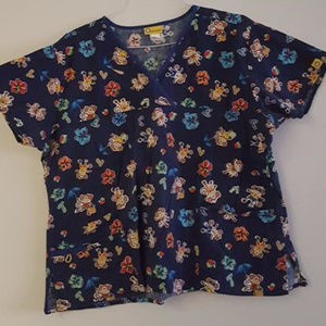 Monkey Scrub Top Nurse Veterinarian Scrubs Size 2X